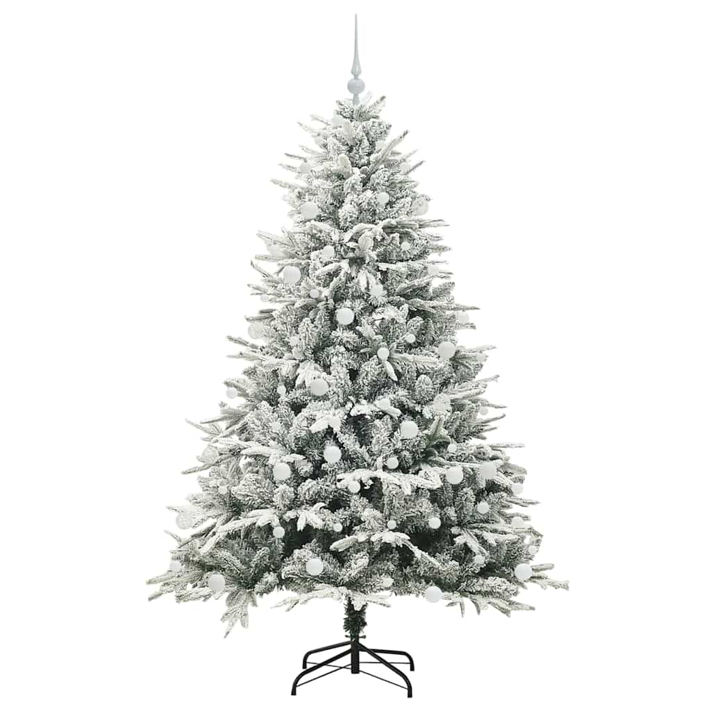 vidaXL Artificial Pre-lit Christmas Tree with Ball Set Green 180 cm - 46557
