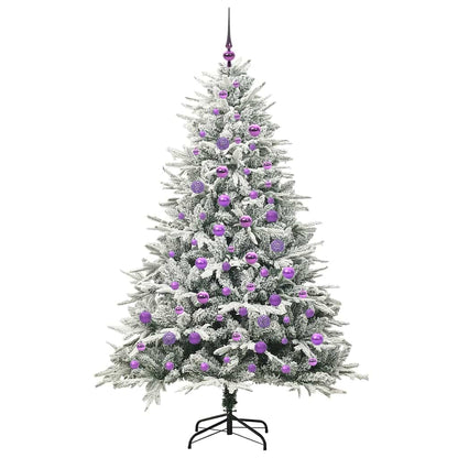 vidaXL Artificial Pre-lit Christmas Tree with Ball Set Green 180 cm - 46566