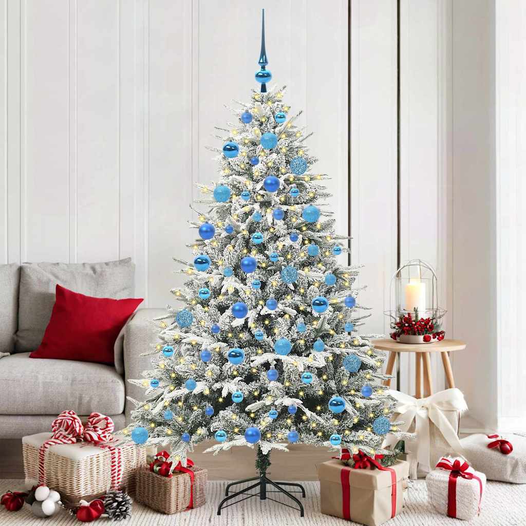 vidaXL Artificial Pre-lit Christmas Tree with Ball Set Green 180 cm - 46567