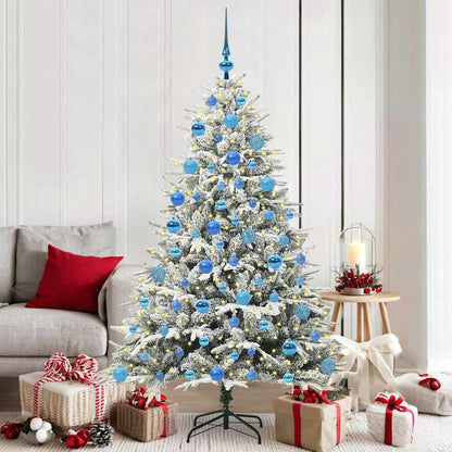 vidaXL Artificial Pre-lit Christmas Tree with Ball Set Green 180 cm - 46567