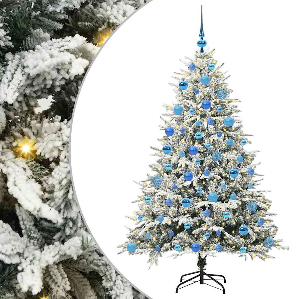 vidaXL Artificial Pre-lit Christmas Tree with Ball Set Green 180 cm - 46567
