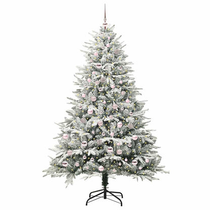 vidaXL Artificial Pre-lit Christmas Tree with Ball Set Green 210 cm - 46577