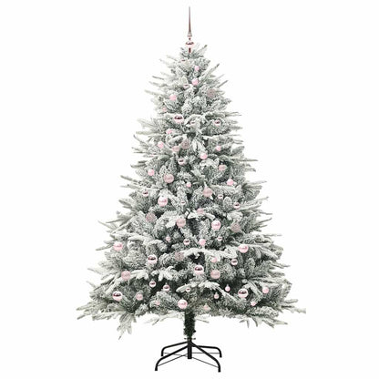 vidaXL Artificial Pre-lit Christmas Tree with Ball Set Green 210 cm - 46577