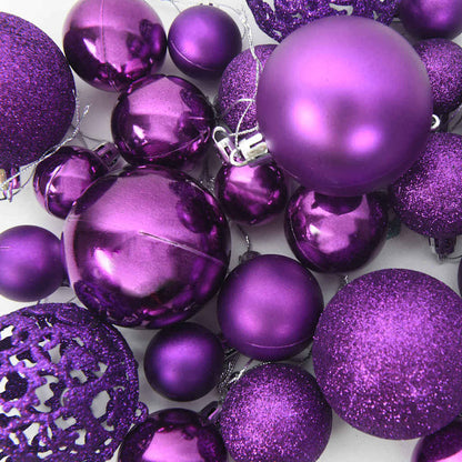 vidaXL Artificial Pre-lit Christmas Tree with Ball Set Green 210 cm - 46579
