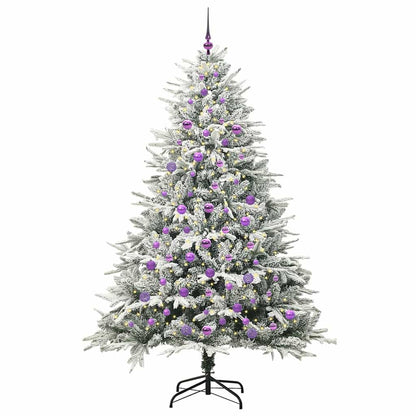 vidaXL Artificial Pre-lit Christmas Tree with Ball Set Green 210 cm - 46579