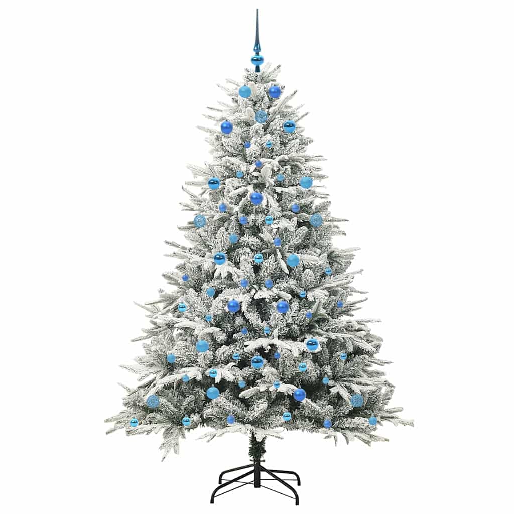 vidaXL Artificial Pre-lit Christmas Tree with Ball Set Green 210 cm - 46581