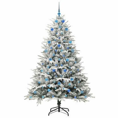 vidaXL Artificial Pre-lit Christmas Tree with Ball Set Green 210 cm - 46581