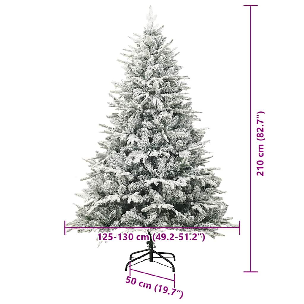 vidaXL Artificial Pre-lit Christmas Tree with Ball Set Green 210 cm - 46581