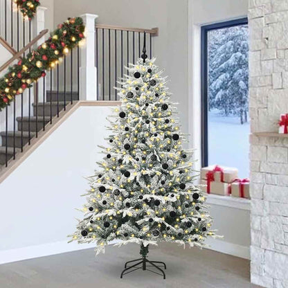vidaXL Artificial Pre-lit Christmas Tree with Ball Set Green 240 cm - 46582