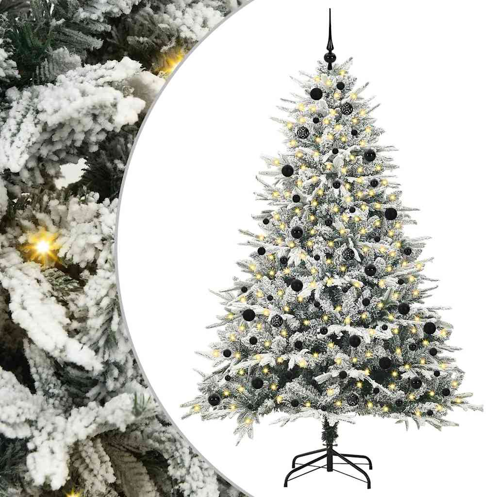 vidaXL Artificial Pre-lit Christmas Tree with Ball Set Green 240 cm - 46582