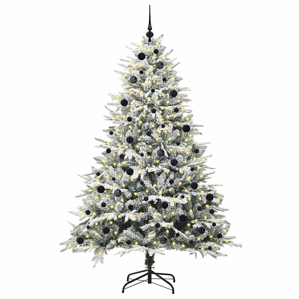 vidaXL Artificial Pre-lit Christmas Tree with Ball Set Green 240 cm - 46582