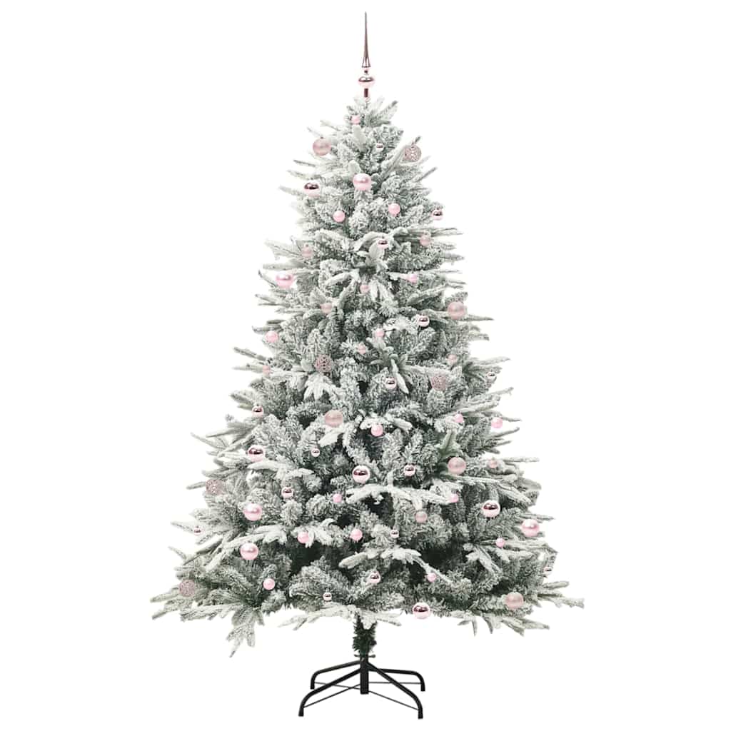 vidaXL Artificial Pre-lit Christmas Tree with Ball Set Green 240 cm - 46586