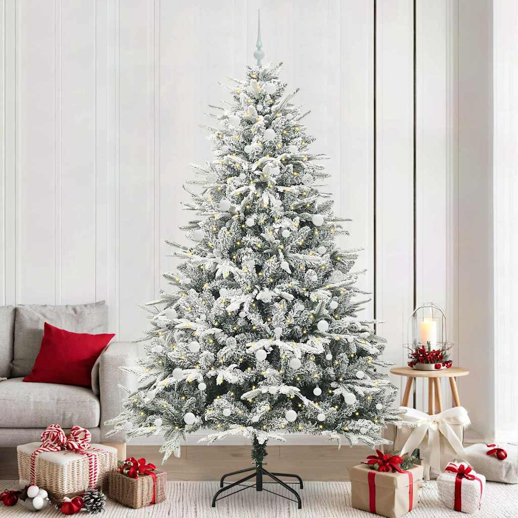 vidaXL Artificial Pre-lit Christmas Tree with Ball Set Green 240 cm - 46588