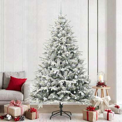 vidaXL Artificial Pre-lit Christmas Tree with Ball Set Green 240 cm - 46588