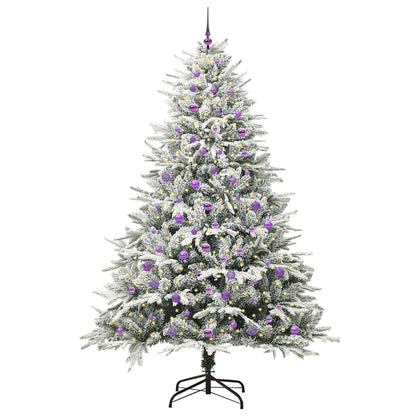 vidaXL Artificial Pre-lit Christmas Tree with Ball Set Green 240 cm - 46601