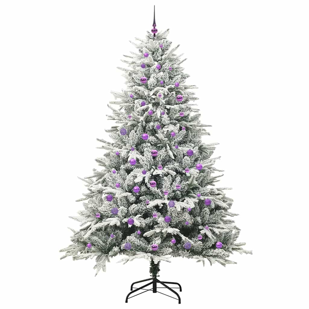 vidaXL Artificial Pre-lit Christmas Tree with Ball Set Green 240 cm - 46601