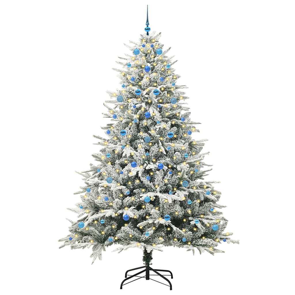 vidaXL Artificial Pre-lit Christmas Tree with Ball Set Green 240 cm - 46606