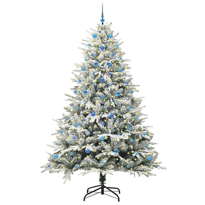 vidaXL Artificial Pre-lit Christmas Tree with Ball Set Green 240 cm - 46606