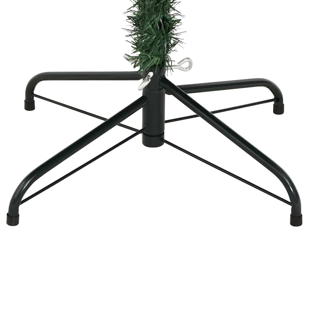 vidaXL Artificial Hinged Christmas Tree with Flocked Snow 150 LEDs - Green - 150 cm - 46630
