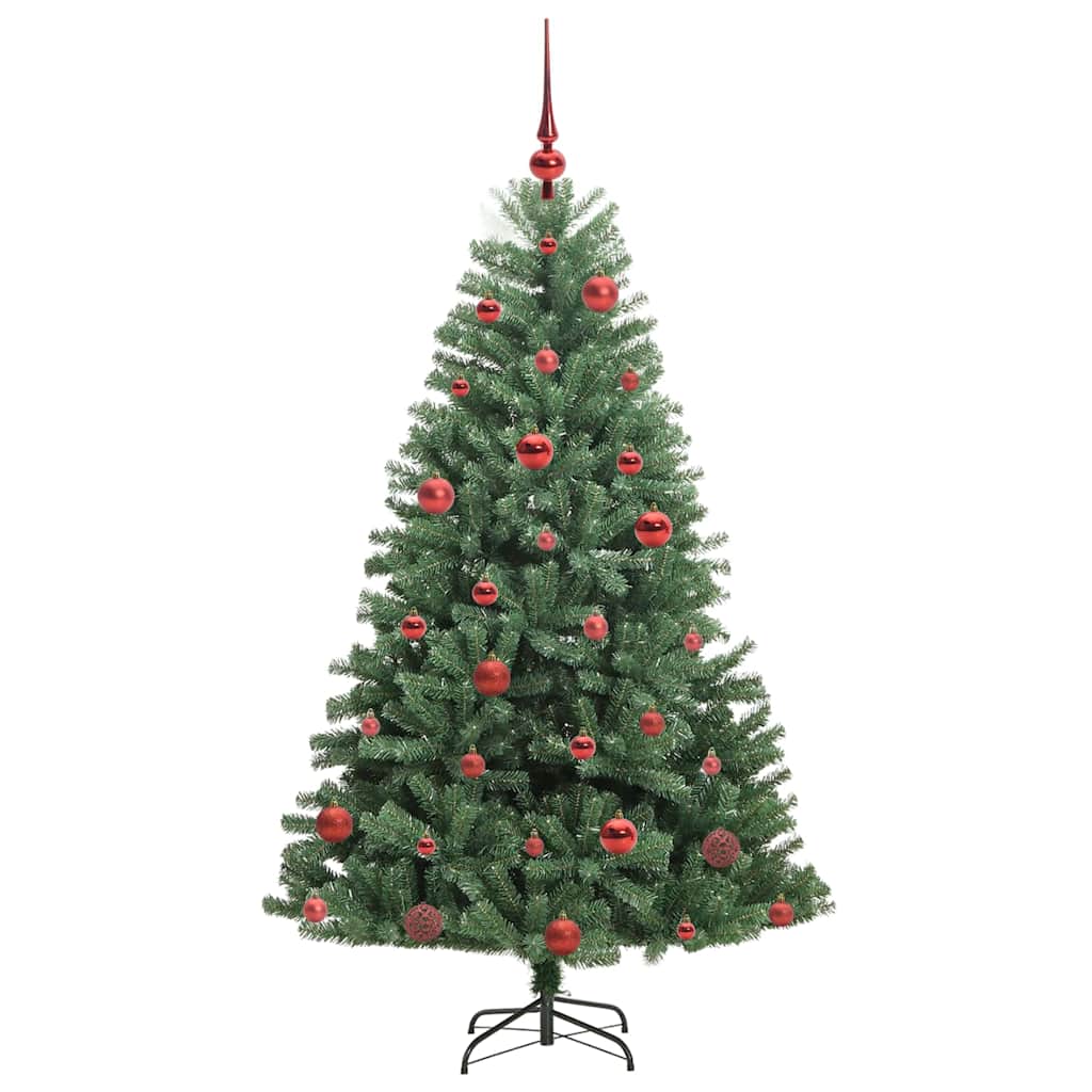 vidaXL Artificial Hinged Christmas Tree Green 150 cm PVC and Metal