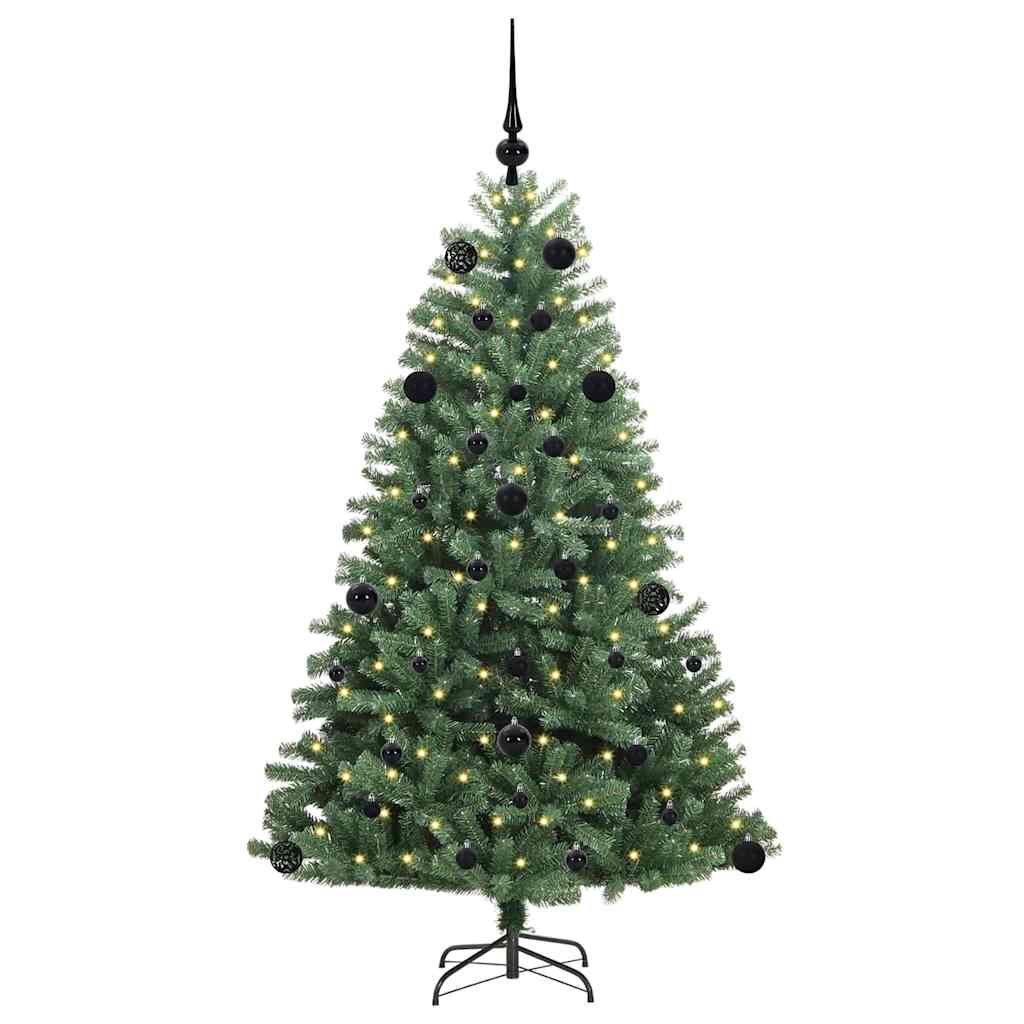vidaXL Artificial Hinged Christmas Tree Green 150 cm PVC and Metal - 46719
