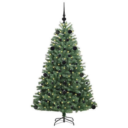 vidaXL Artificial Hinged Christmas Tree Green 150 cm PVC and Metal - 46719