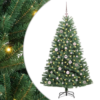 vidaXL Artificial Hinged Christmas Tree Green 150 cm PVC and Metal - 46723