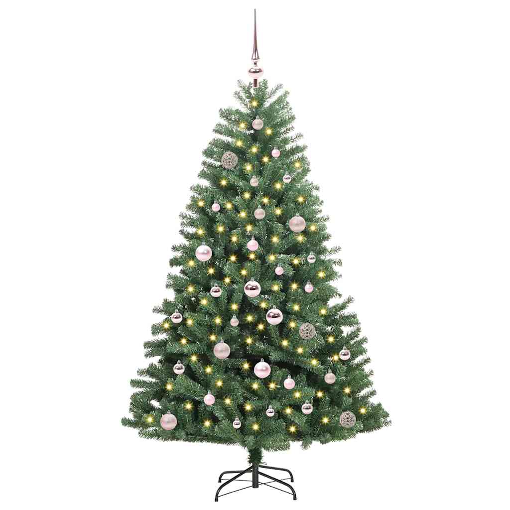 vidaXL Artificial Hinged Christmas Tree Green 150 cm PVC and Metal - 46723