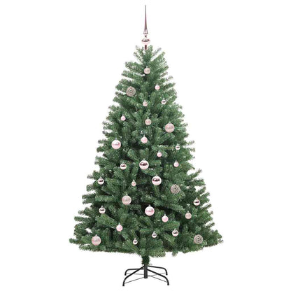 vidaXL Artificial Hinged Christmas Tree Green 150 cm PVC and Metal - 46723