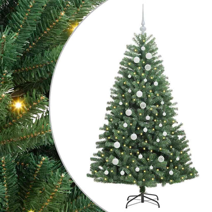 vidaXL Artificial Hinged Christmas Tree Green 150 cm PVC and Metal - 46725