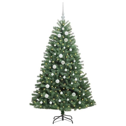 vidaXL Artificial Hinged Christmas Tree Green 150 cm PVC and Metal - 46725