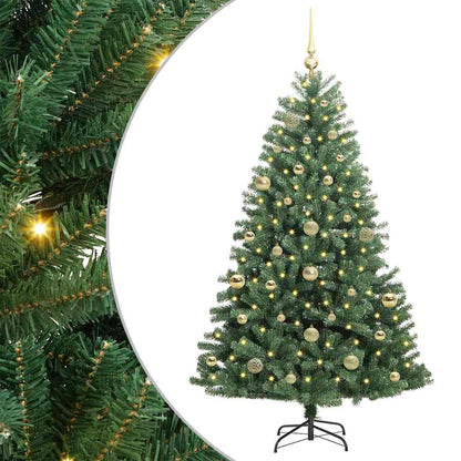 vidaXL Artificial Hinged Christmas Tree Green 150 cm PVC and Metal - 46738
