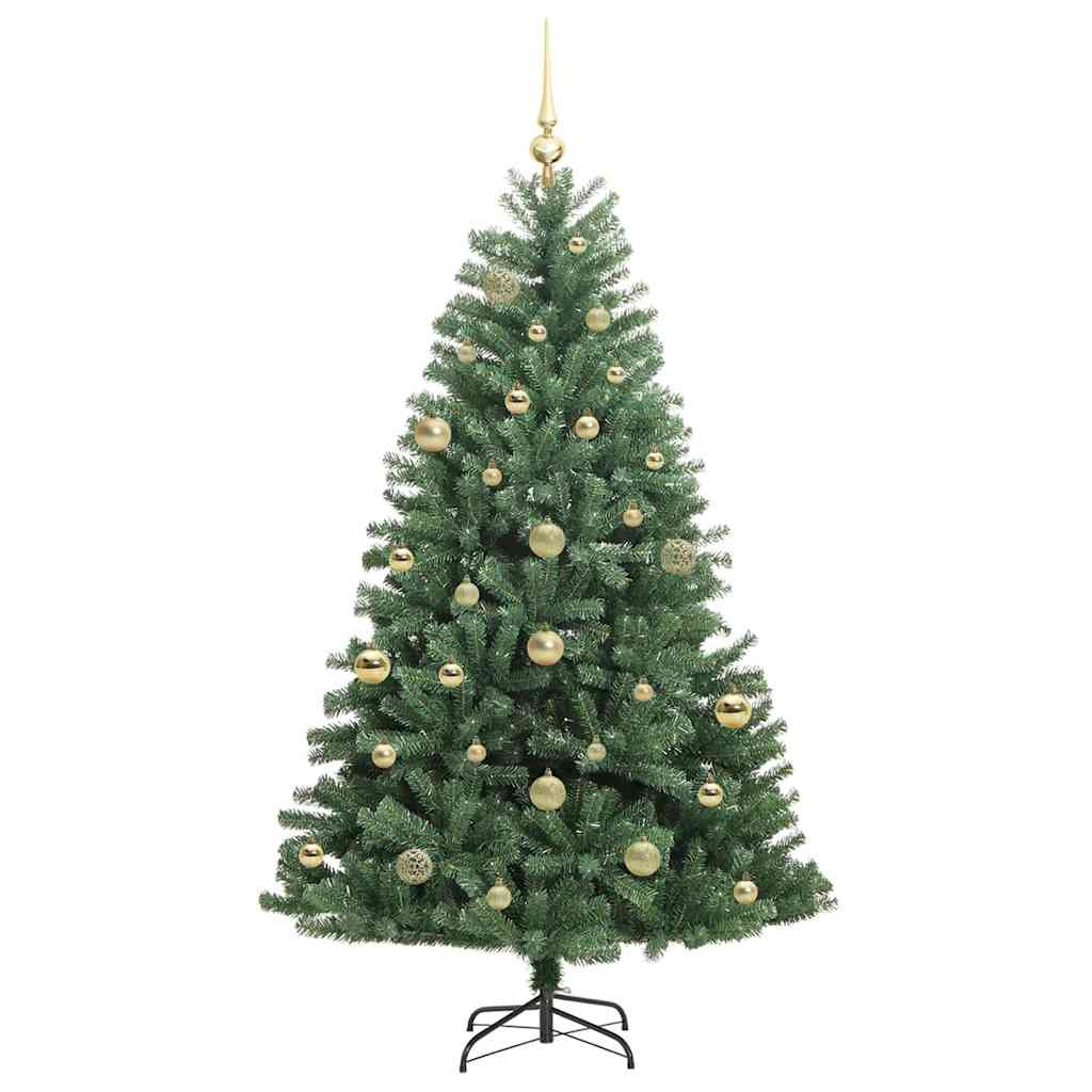 vidaXL Artificial Hinged Christmas Tree Green 150 cm PVC and Metal - 46738