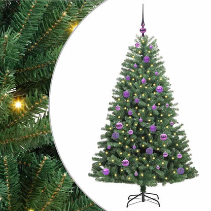 vidaXL Artificial Hinged Christmas Tree Green 150 cm PVC and Metal - 46746