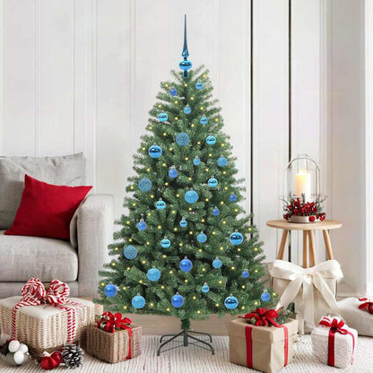 vidaXL Artificial Hinged Christmas Tree Green 150 cm PVC and Metal - 46751