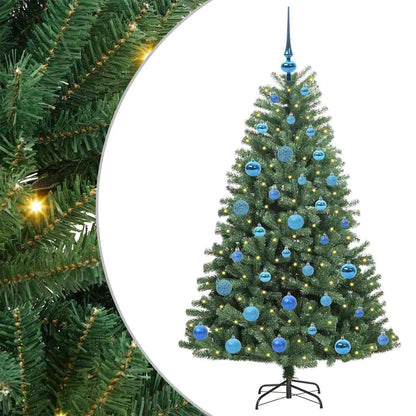 vidaXL Artificial Hinged Christmas Tree Green 150 cm PVC and Metal - 46751