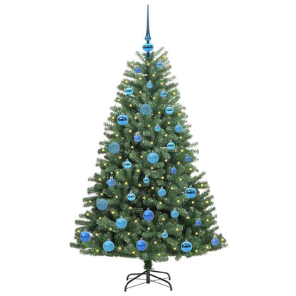 vidaXL Artificial Hinged Christmas Tree Green 150 cm PVC and Metal - 46751