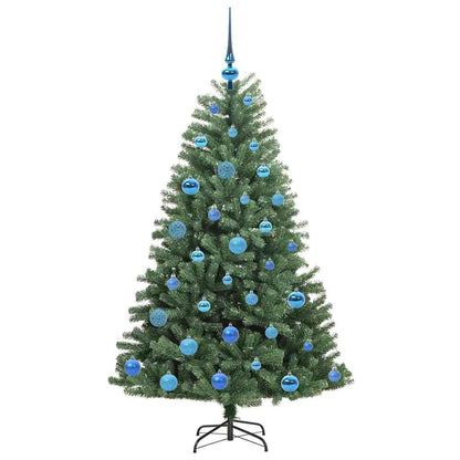 vidaXL Artificial Hinged Christmas Tree Green 150 cm PVC and Metal - 46751