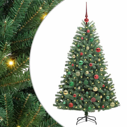 vidaXL Artificial Hinged Christmas Tree Green 150 cm PVC and Metal - 46755