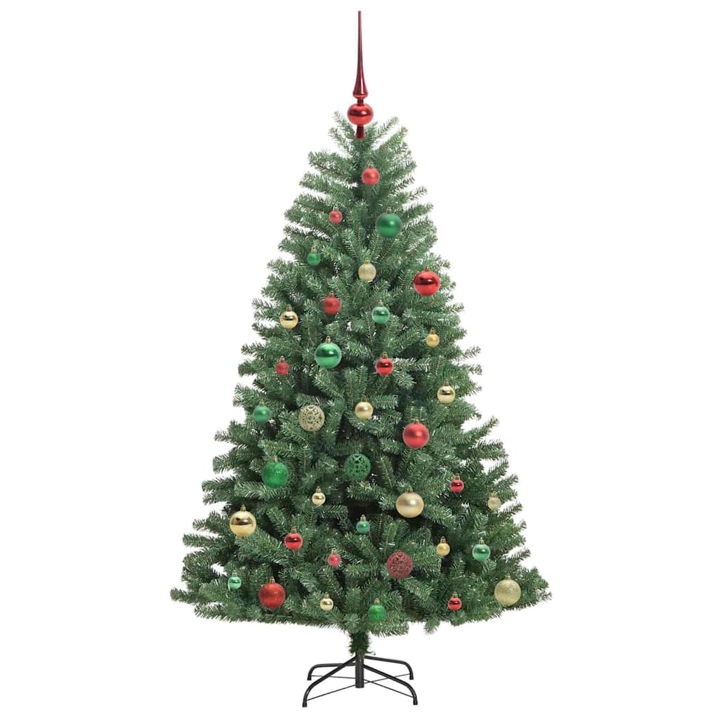 vidaXL Artificial Hinged Christmas Tree Green 150 cm PVC and Metal - 46755