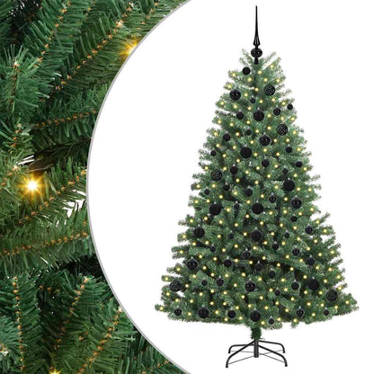 vidaXL Artificial Hinged Christmas Tree Green 180 cm PVC and Metal