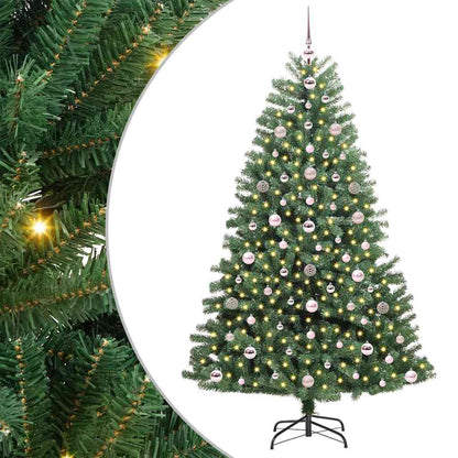 vidaXL Artificial Hinged Christmas Tree Green 180 cm PVC and Metal - 46765