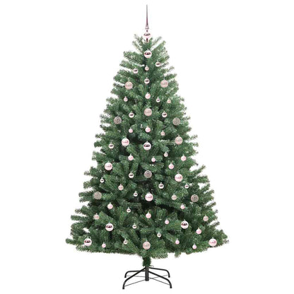 vidaXL Artificial Hinged Christmas Tree Green 180 cm PVC and Metal - 46765