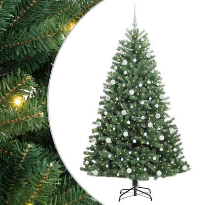 vidaXL Artificial Hinged Christmas Tree Green 180 cm PVC and Metal - 46774