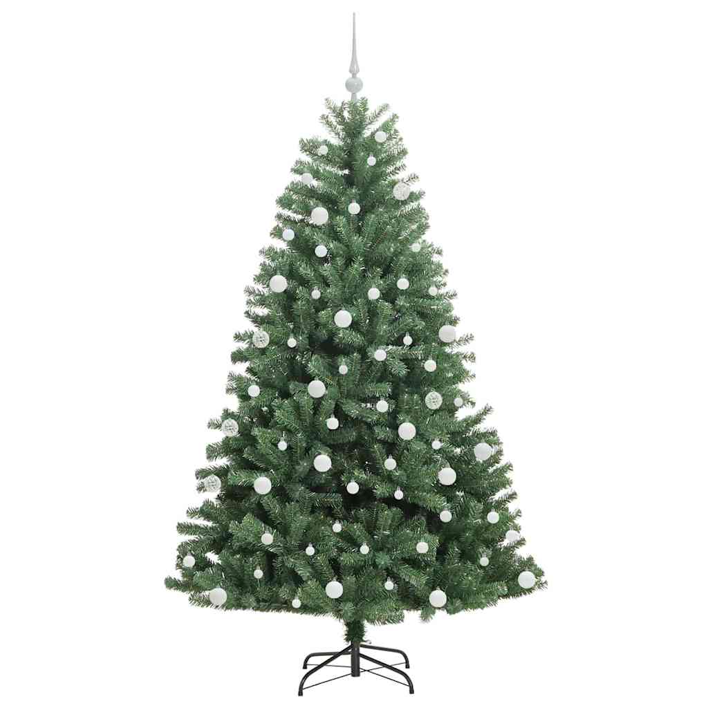 vidaXL Artificial Hinged Christmas Tree Green 180 cm PVC and Metal - 46774