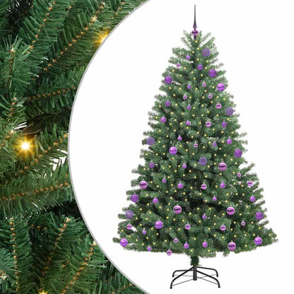 vidaXL Artificial Hinged Christmas Tree Green 180 cm PVC and Metal - 46785