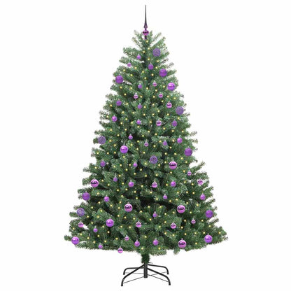 vidaXL Artificial Hinged Christmas Tree Green 180 cm PVC and Metal - 46785