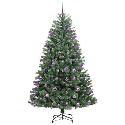 vidaXL Artificial Hinged Christmas Tree Green 180 cm PVC and Metal - 46785