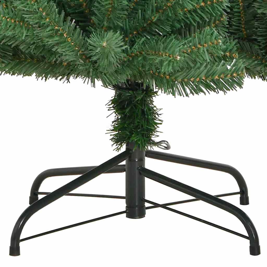 vidaXL Artificial Hinged Christmas Tree Green 180 cm PVC and Metal - 46790