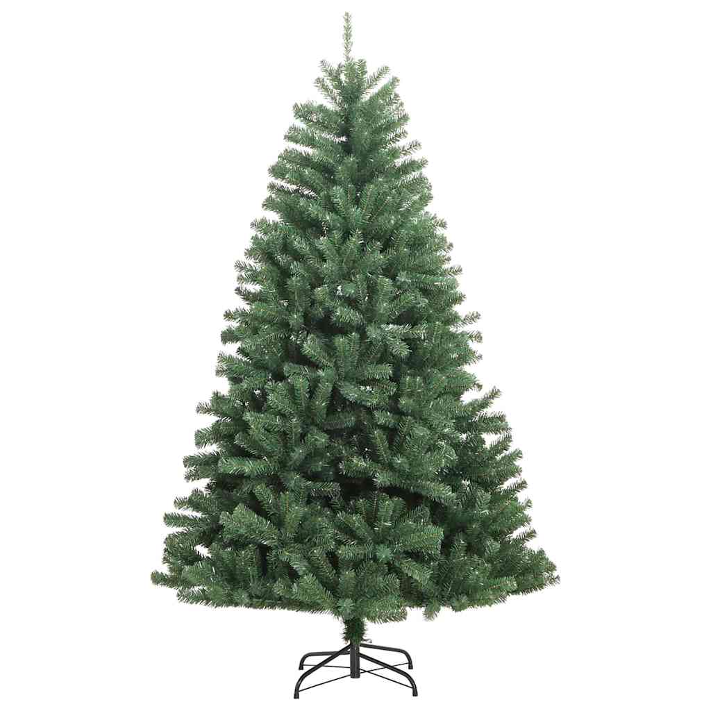 vidaXL Artificial Hinged Christmas Tree Green 180 cm PVC and Metal - 46790